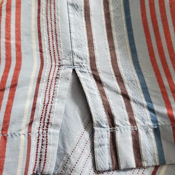 Tommy Bahama Mens Striped Silk Blend Button Front Long Sleeve Shirt 2X - Picture 5 of 16